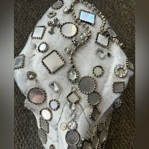 Embellished cow skull ready to hang